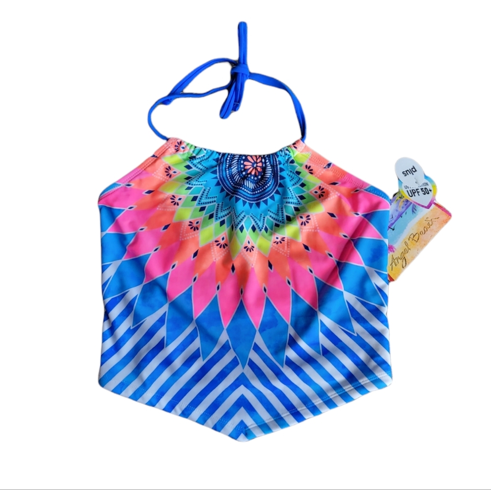ANGEL BEACH UPF 50+ Tankini Swim Top Size 10.5/12.5 Plus